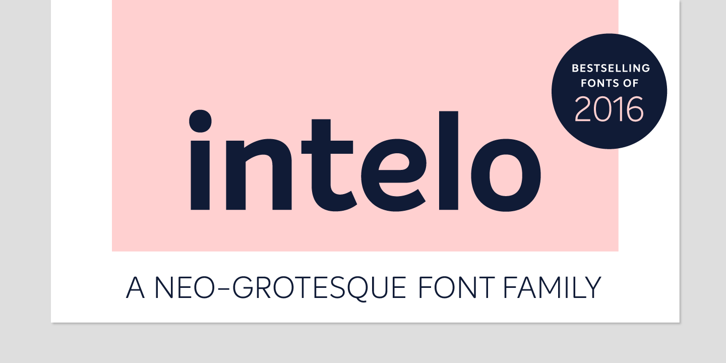 Ejemplo de fuente Intelo SemiBold Italic